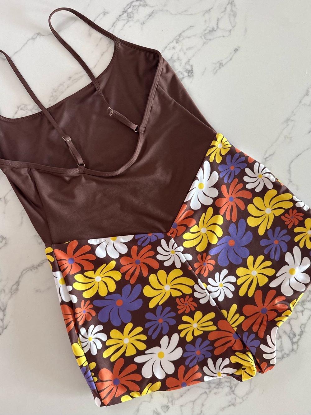Inner Relm Holiday Surf Suit - Choc Flower - Size Large — image 3 of 8